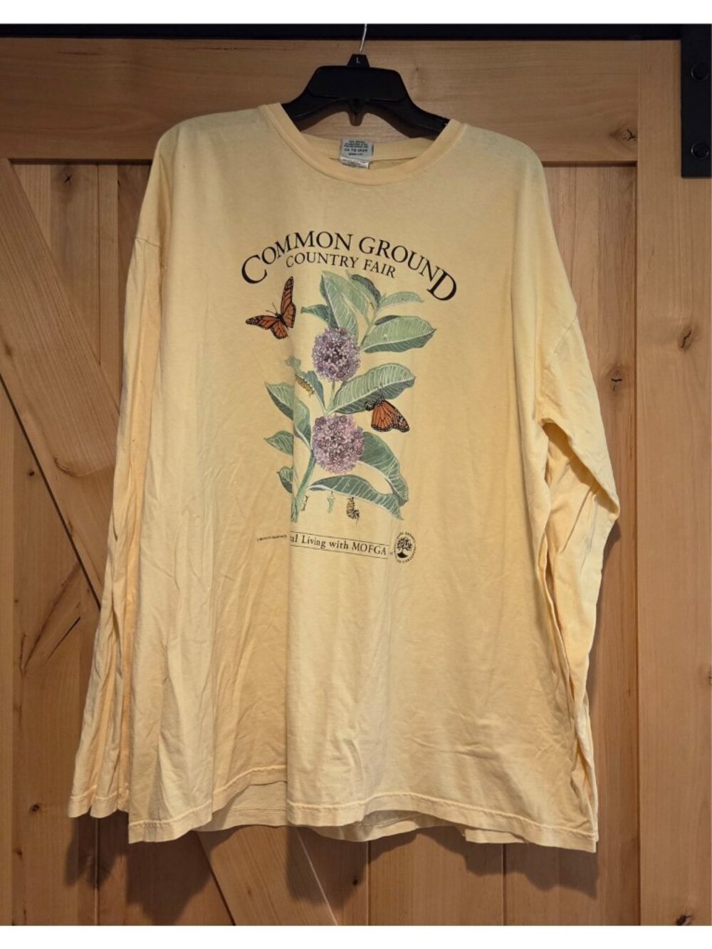 Common Ground Country Fair 2023 Size XXL Floral Butterfly Long Sleeve Tee Shirt